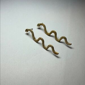 Gold Snake Earrings
